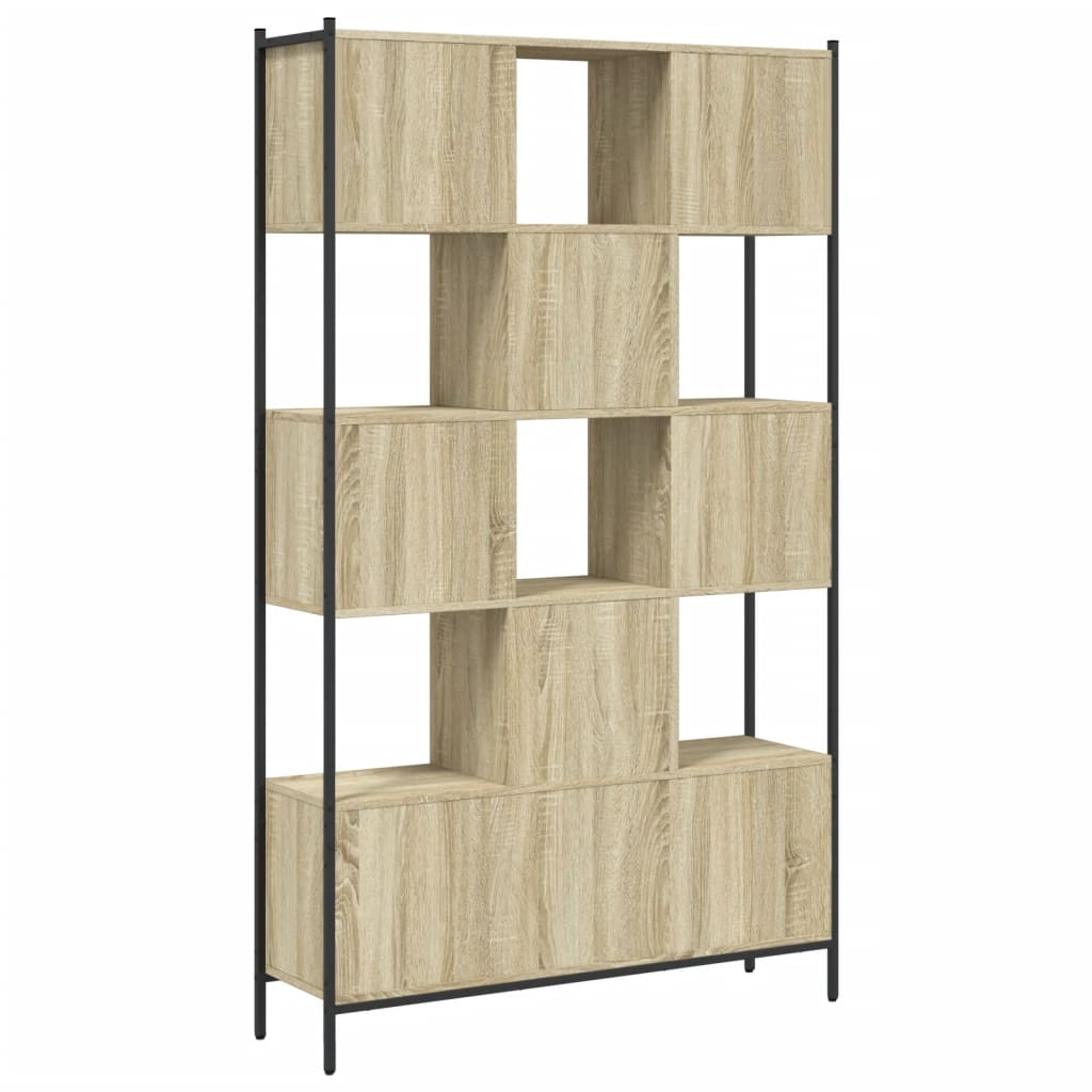 Boekenkast 102X28X172 Cm Bewerkt Hout Kleurig