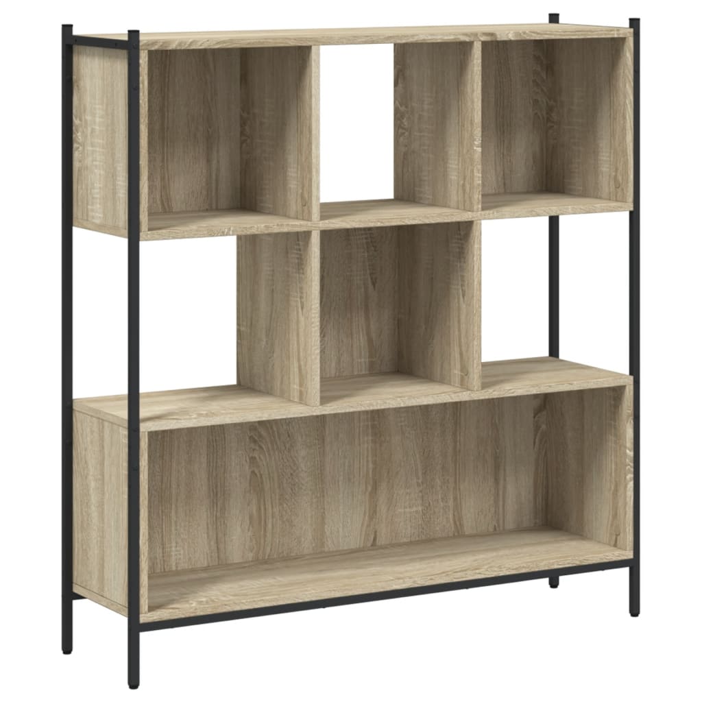 Boekenkast 102X28X172 Cm Bewerkt Hout Kleurig