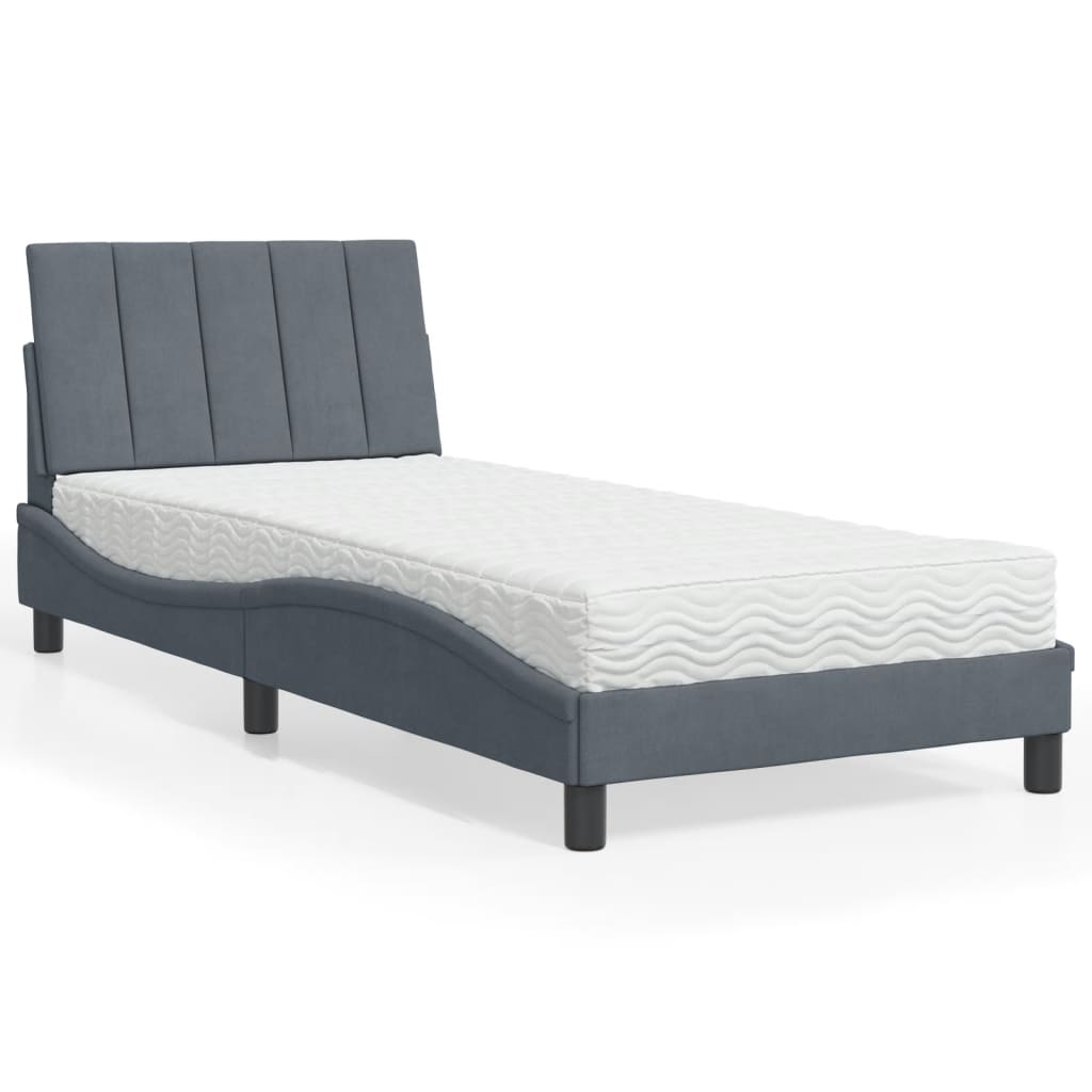 Bed Met Matras Fluweel