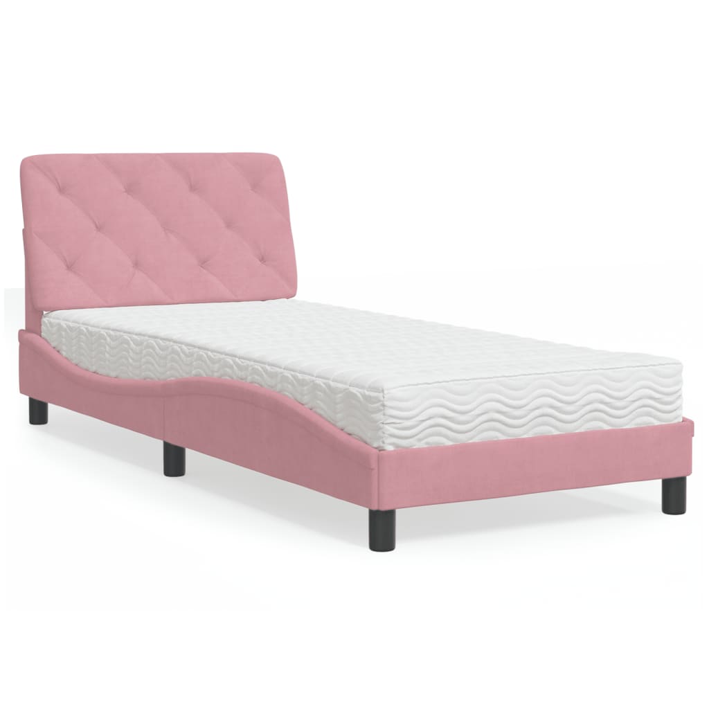 Bed Met Matras Fluweel