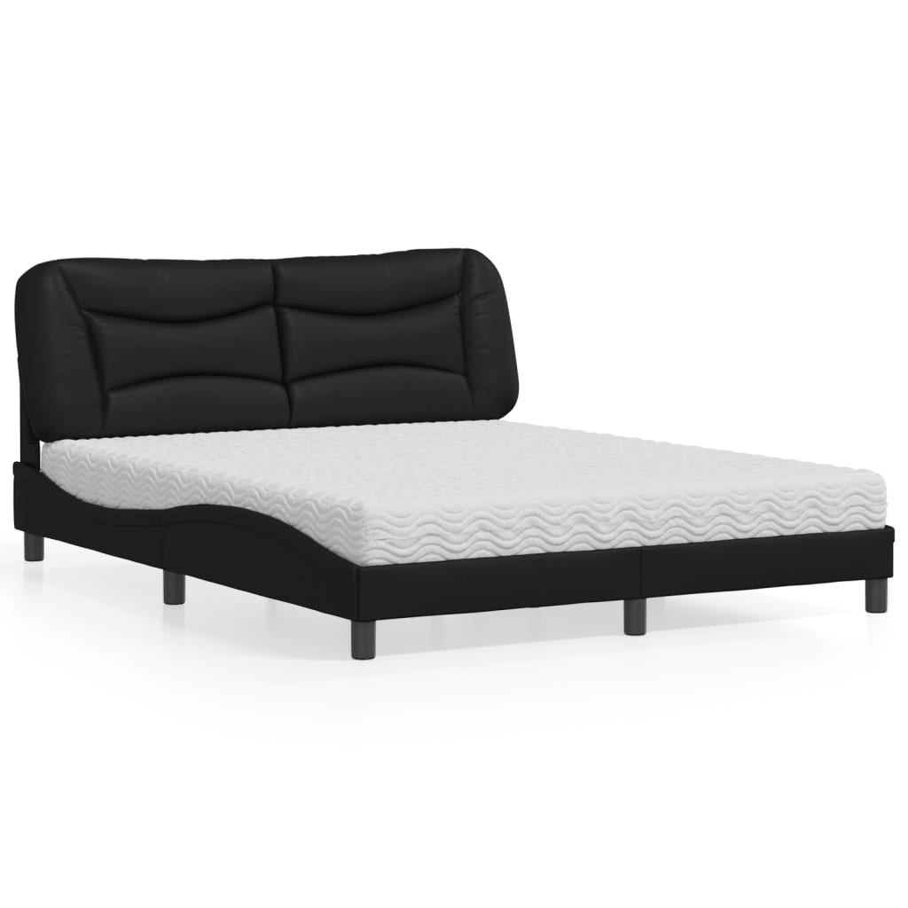 Bed Met Matras Kunstleer Kleurig