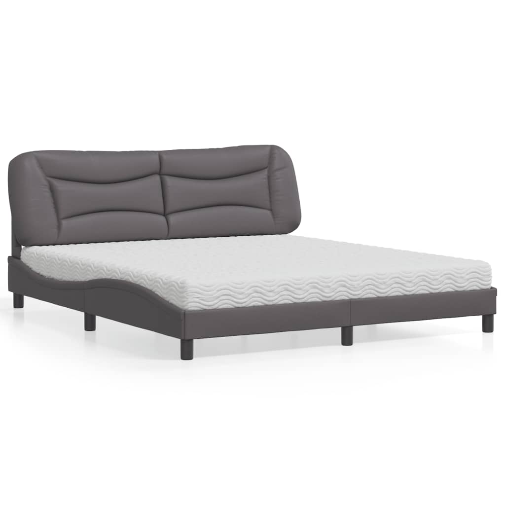 Bed Met Matras Kunstleer Kleurig