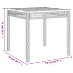 3-Delige Tuinset Met Kussens Poly Rattan Grijs