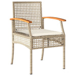 5-Delige Tuinset Met Kussens Poly Rattan Beige