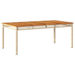 7-Delige Tuinset Met Kussens Poly Rattan Beige