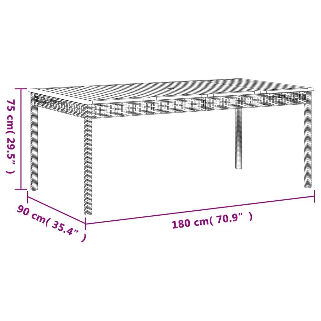 7-Delige Tuinset Met Kussens Poly Rattan Beige