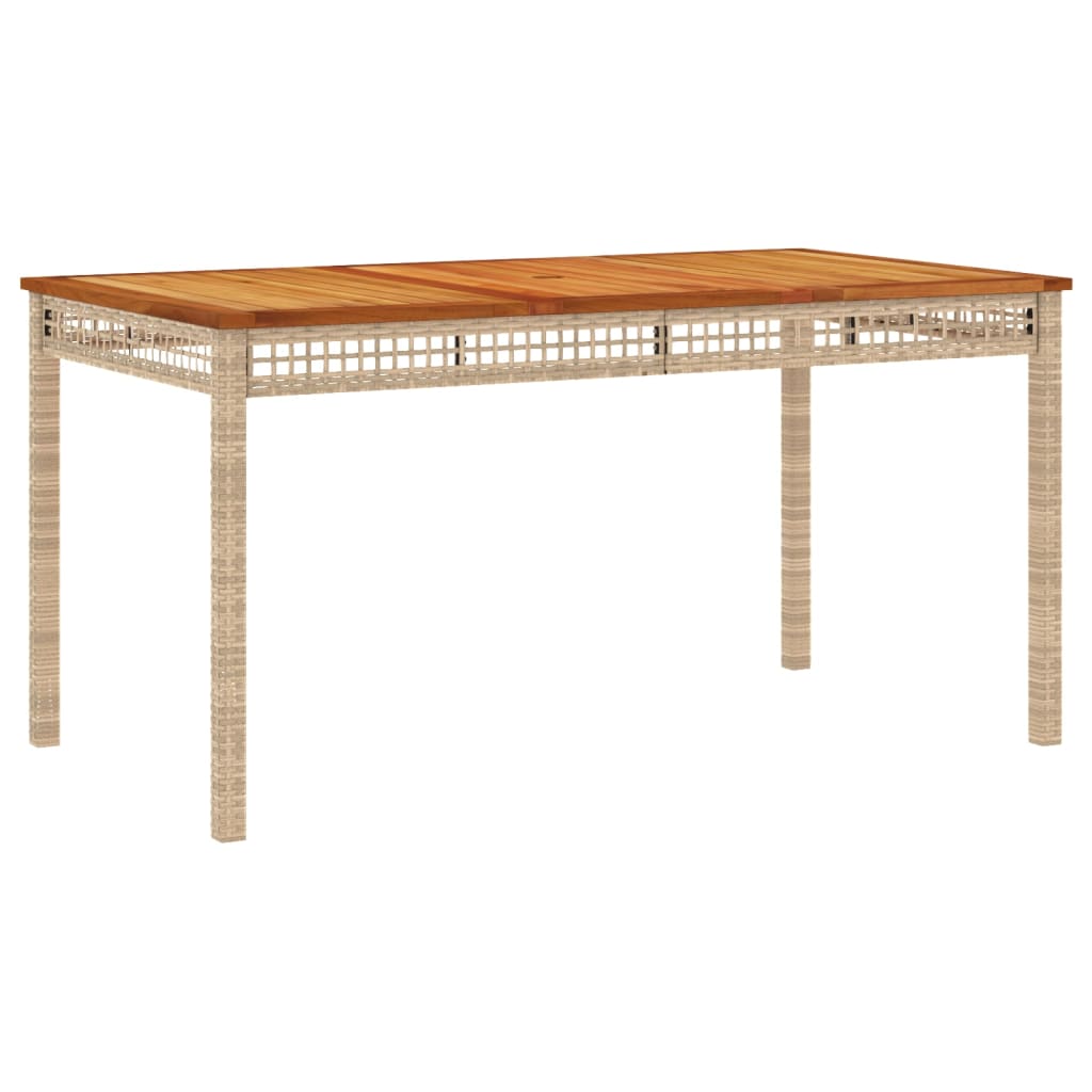 3-Delige Tuinset Met Kussens Poly Rattan Beige