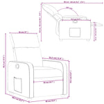 Fauteuil Verstelbaar Stof Donkerbruin