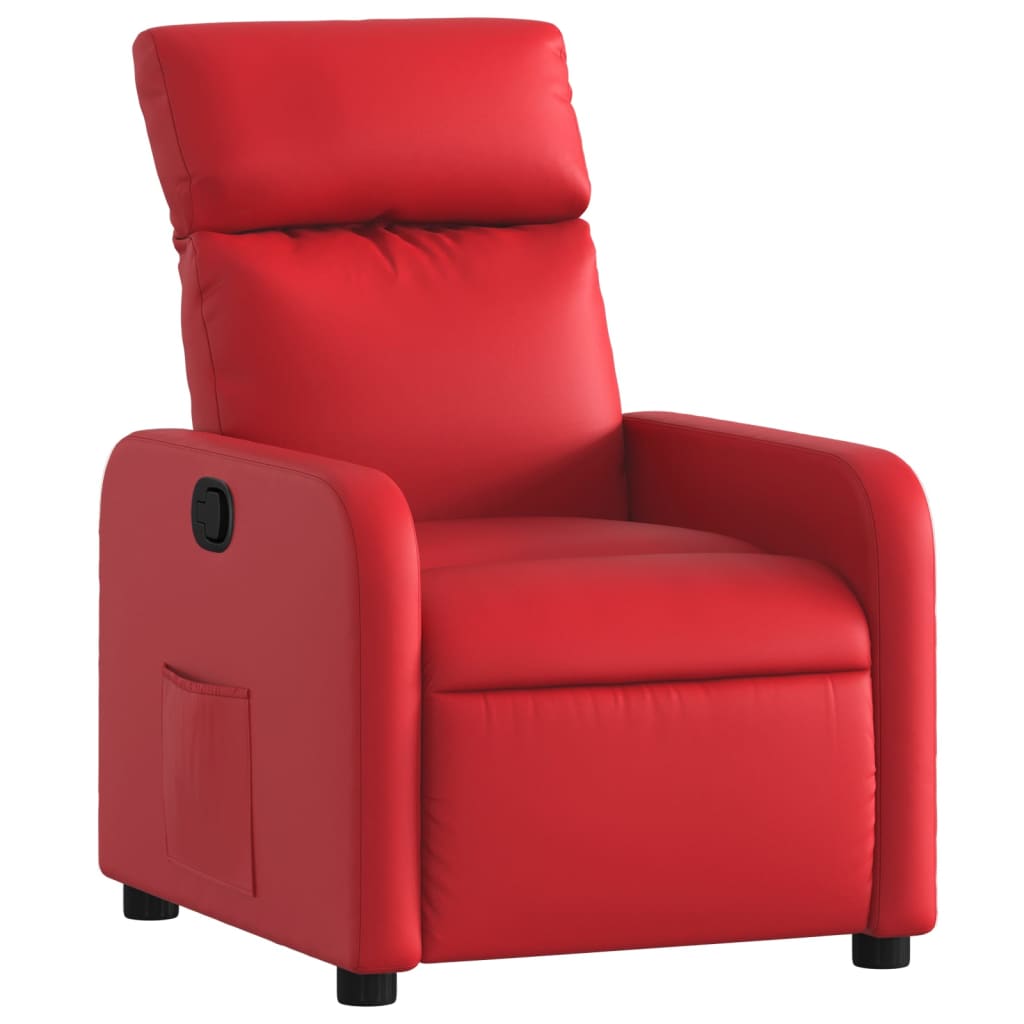 Fauteuil Verstelbaar Kunstleer Rood