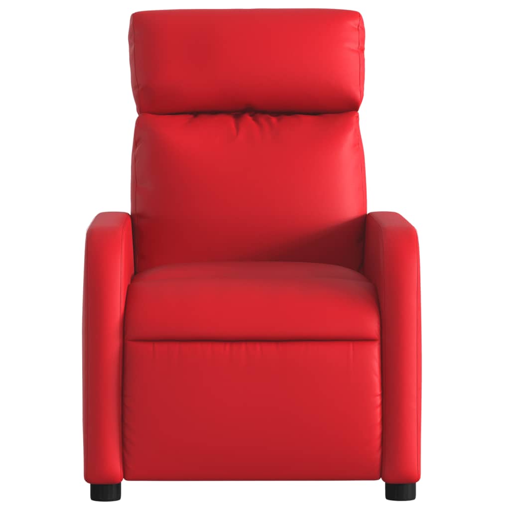 Fauteuil Verstelbaar Kunstleer Rood