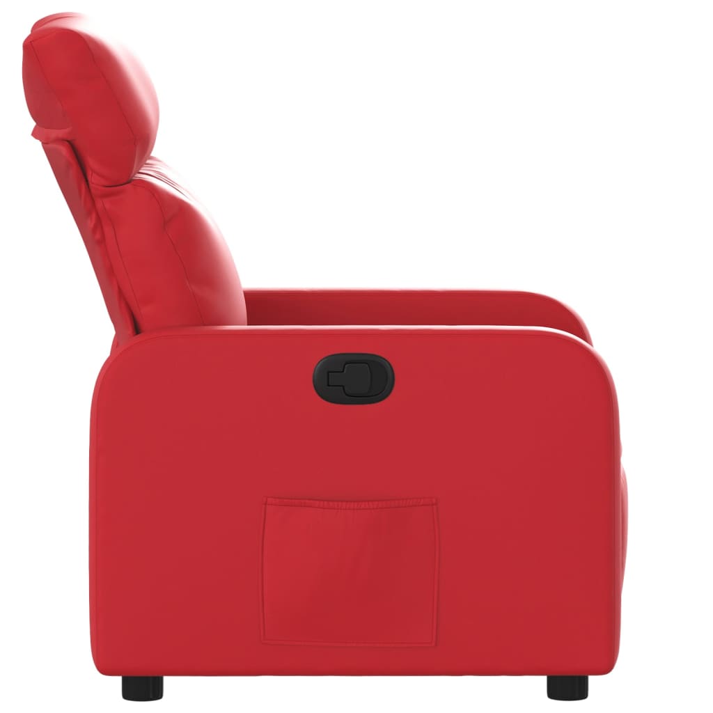 Fauteuil Verstelbaar Kunstleer Rood