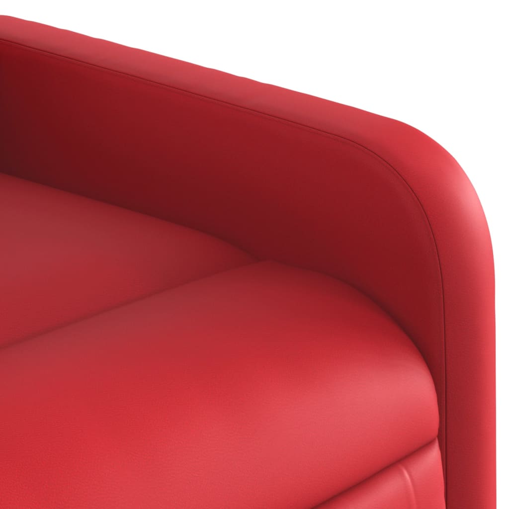 Fauteuil Verstelbaar Kunstleer Rood