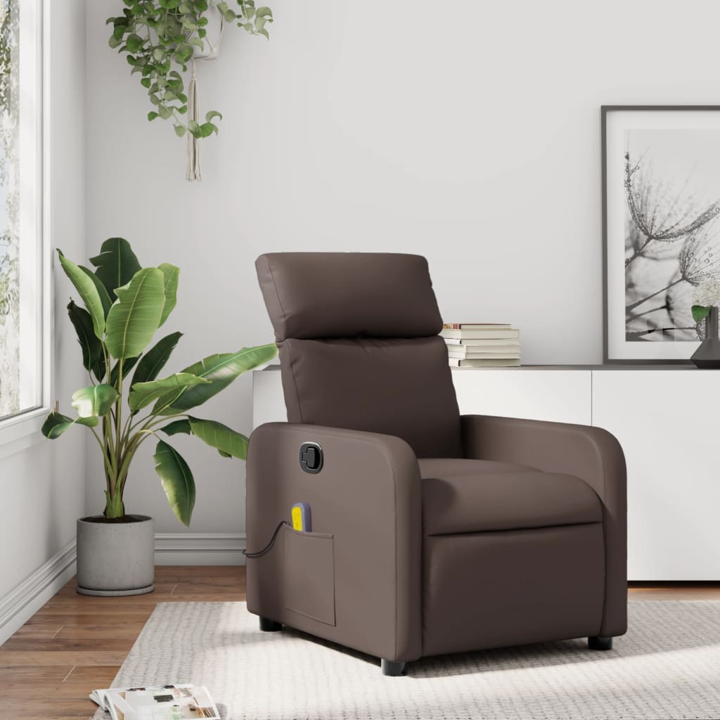 Fauteuil Verstelbaar Kunstleer Bruin