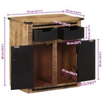 Dressoir Met 55X35X60 Cm Massief Mangohout