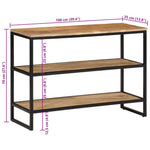 Wandtafel Massief Ruw Mangohout