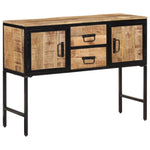 Hoge Kast 100X35X75 Cm Massief Ruw Mangohout