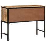 Hoge Kast 100X35X75 Cm Massief Ruw Mangohout