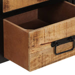 Hoge Kast 100X35X75 Cm Massief Ruw Mangohout
