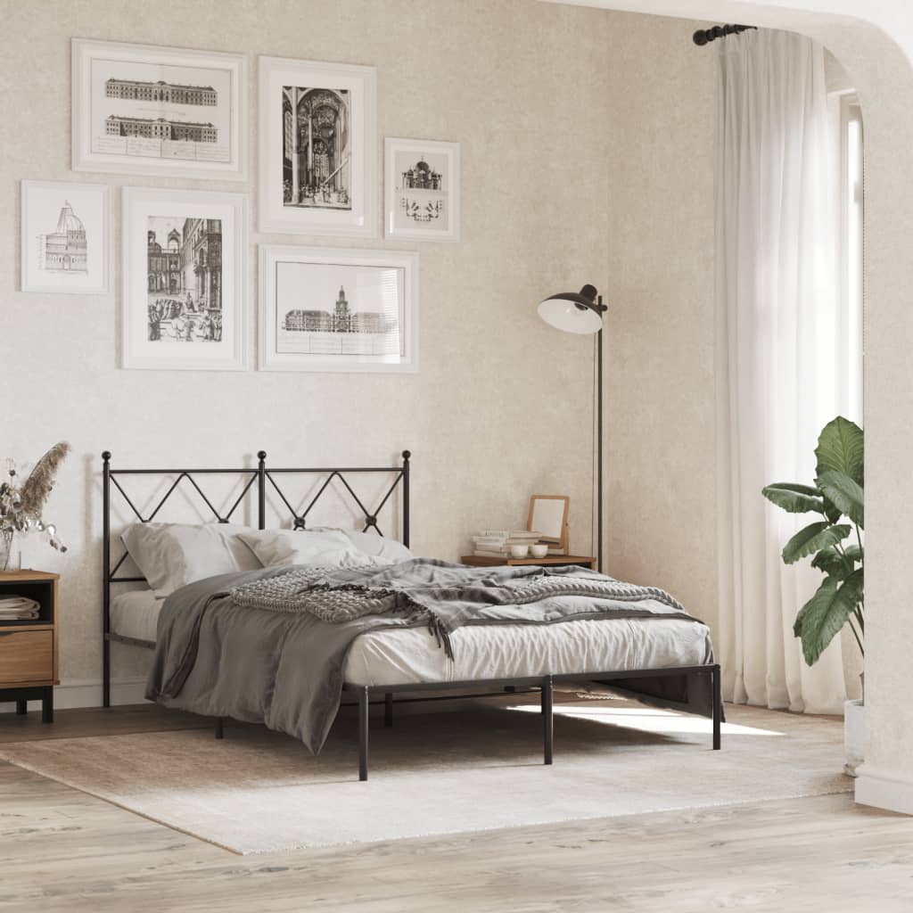 Bedframe Metaal Zwart