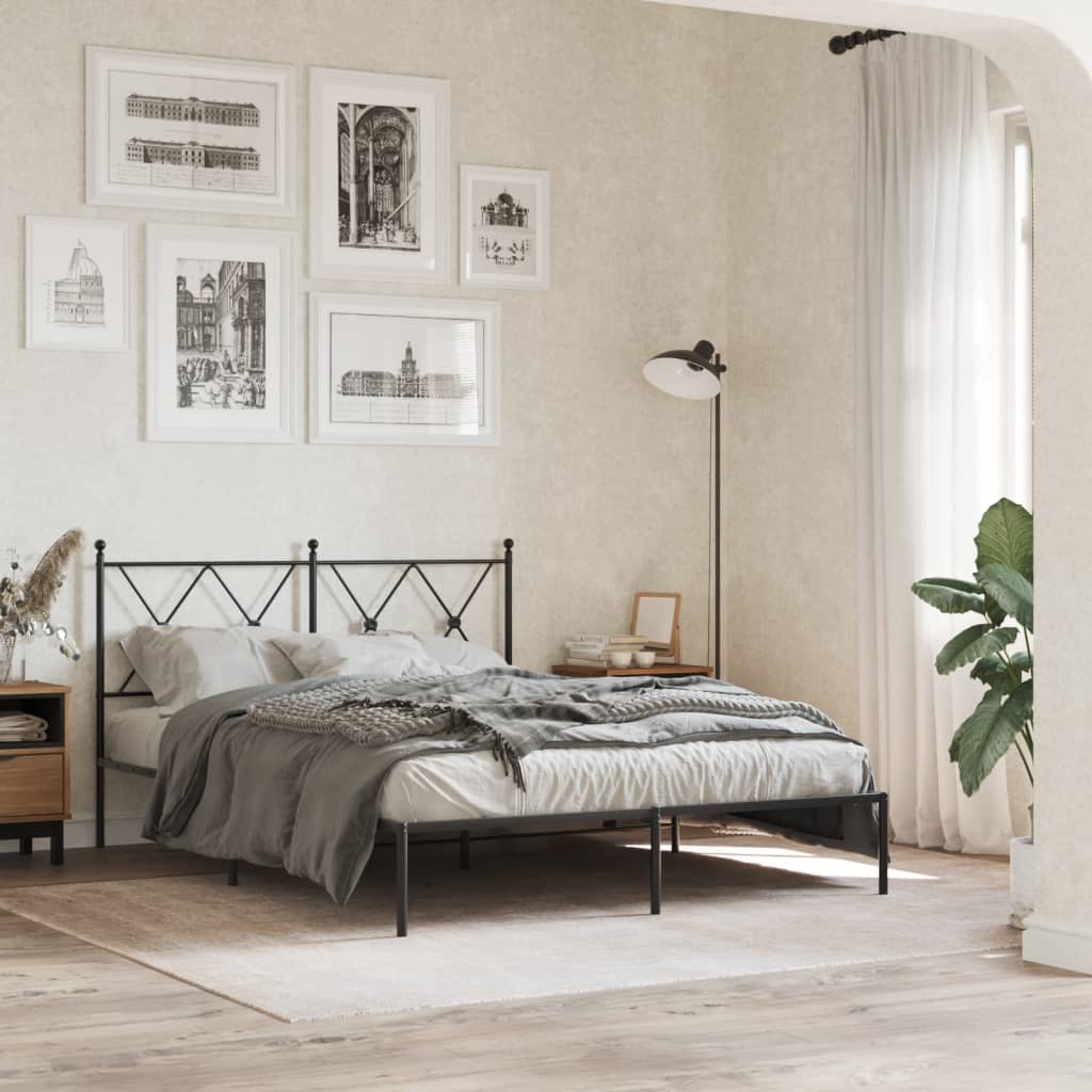 Bedframe Metaal Zwart