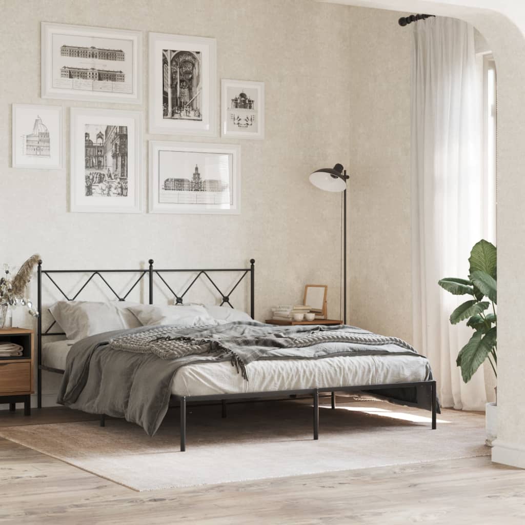 Bedframe Metaal Zwart