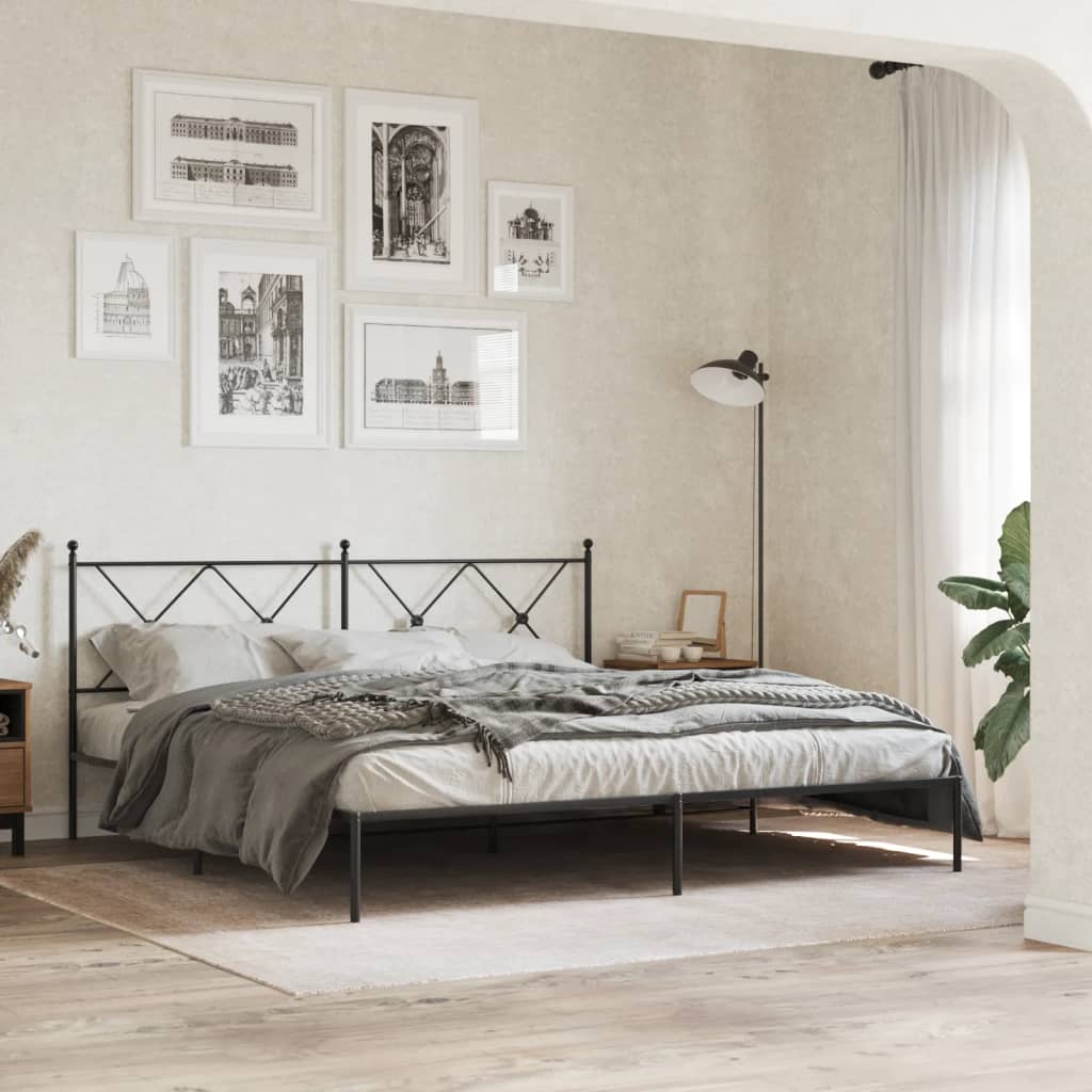 Bedframe Metaal Zwart