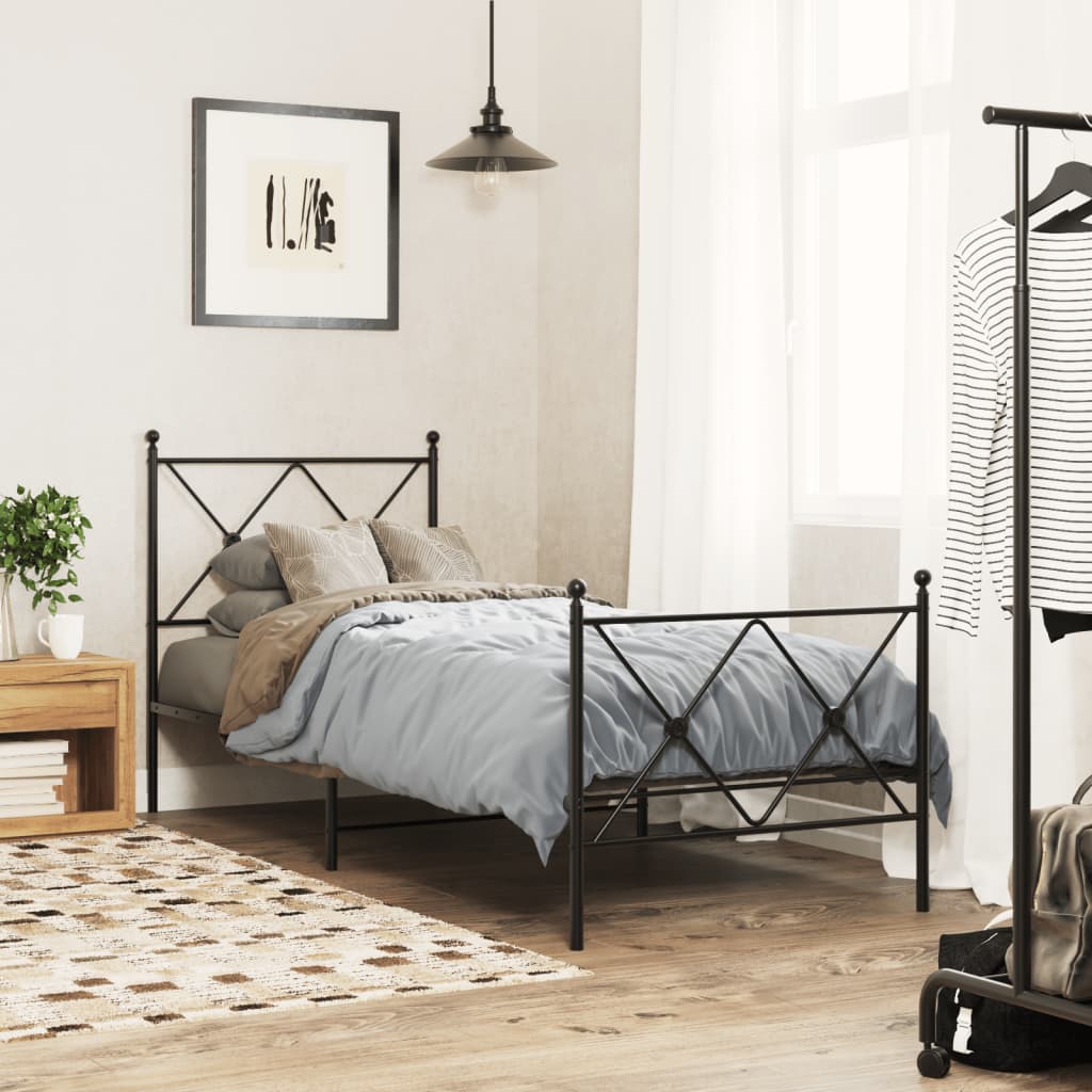 Bedframe Met Hoofd- En Voeteneinde Metaal