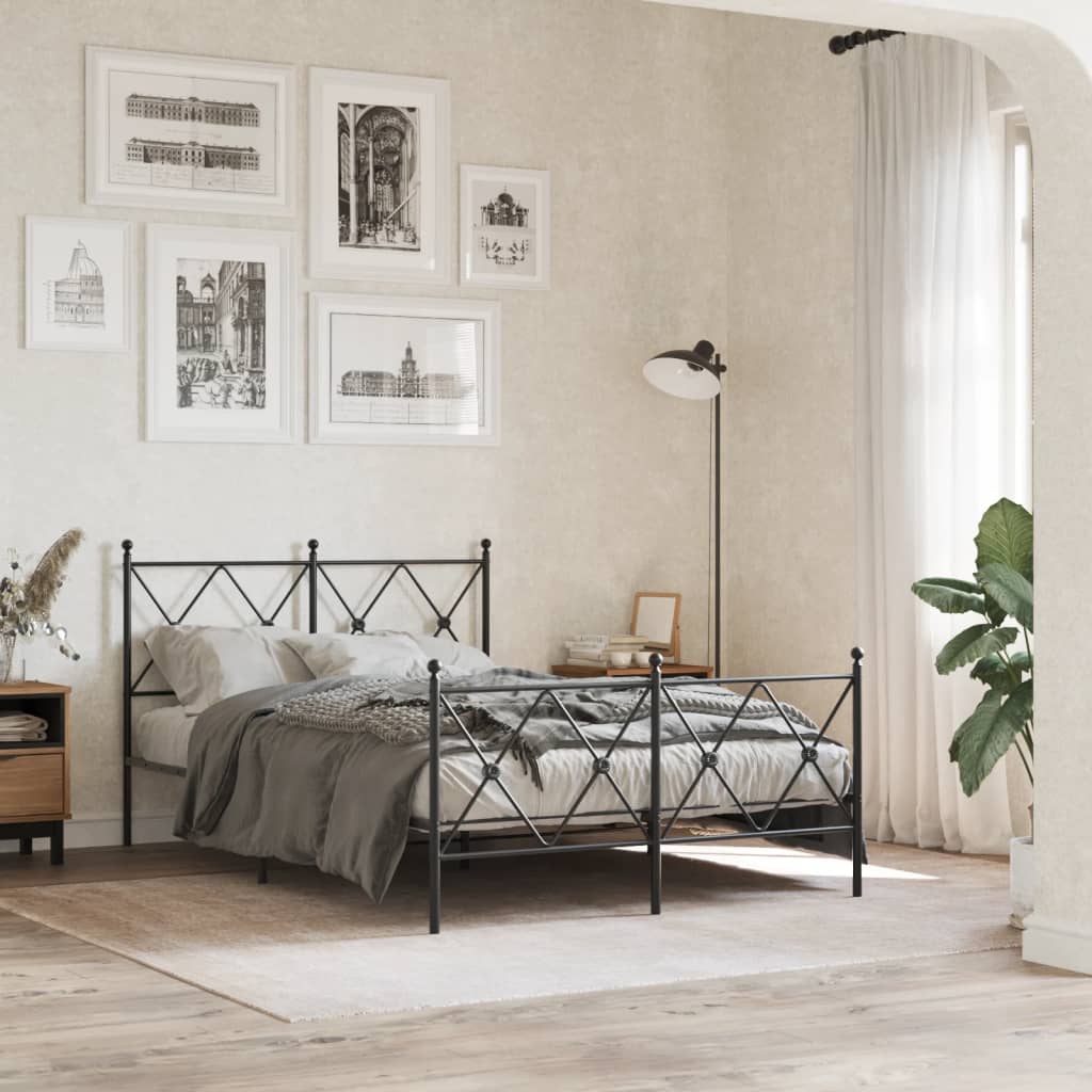 Bedframe Met Hoofd- En Voeteneinde Metaal