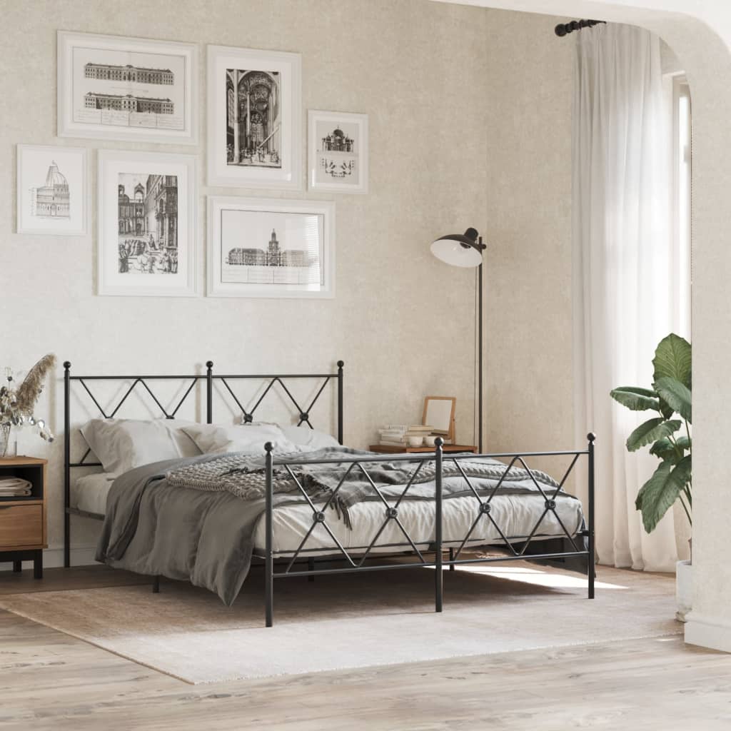 Bedframe Met Hoofd- En Voeteneinde Metaal