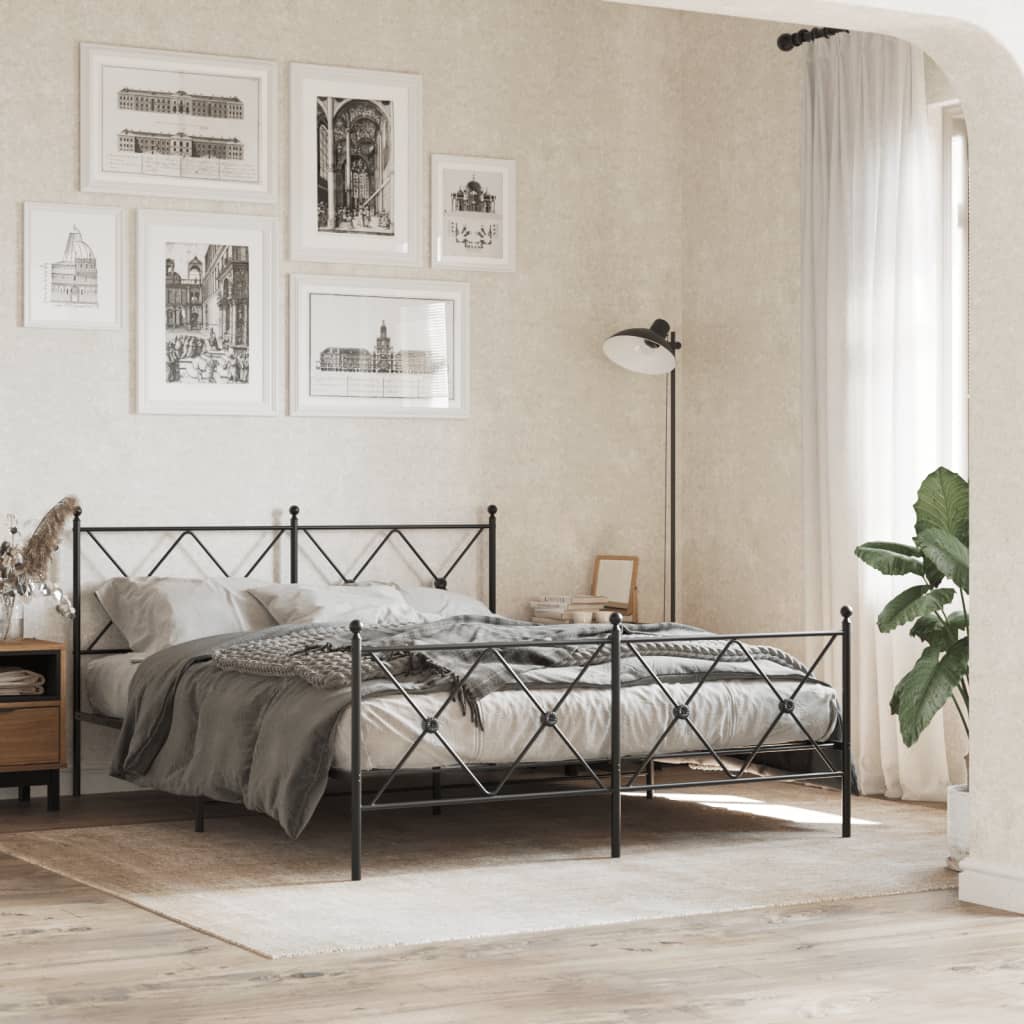 Bedframe Met Hoofd- En Voeteneinde Metaal