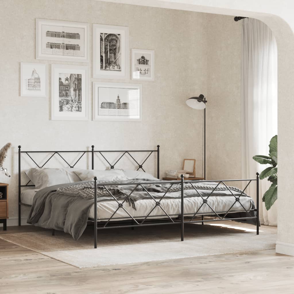 Bedframe Met Hoofd- En Voeteneinde Metaal