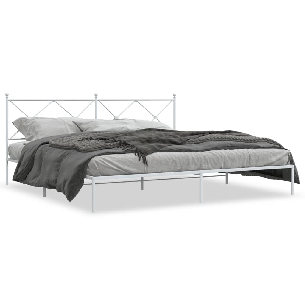 Bedframe Metaal Wit