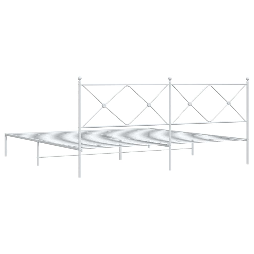 Bedframe Metaal Wit