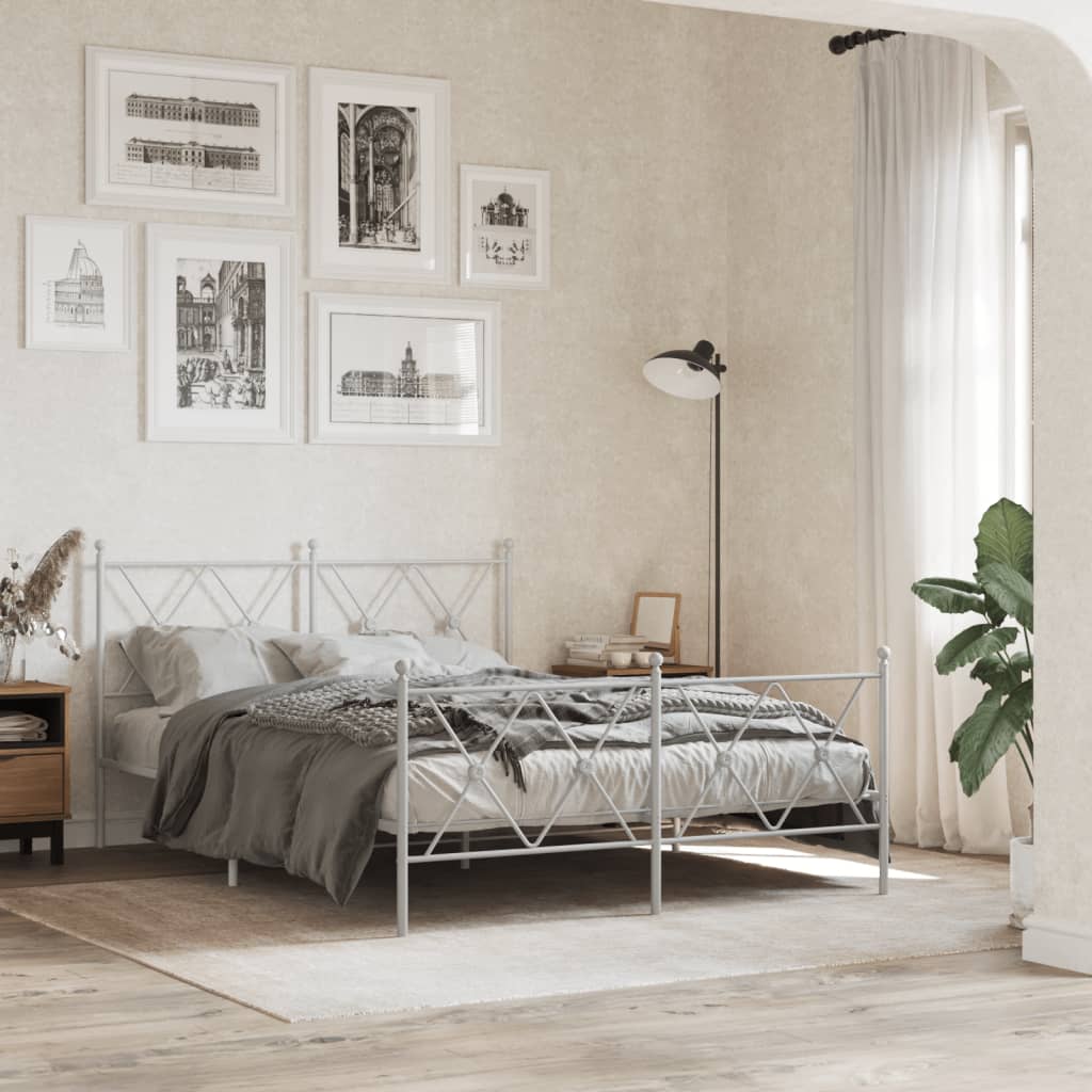 Bedframe Met Hoofd- En Voeteneinde Metaal