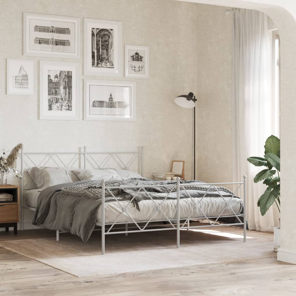 Bedframe Met Hoofd- En Voeteneinde Metaal