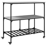 Keukentrolley 100X50X95 Cm Bewerkt Hout Eikenkleur