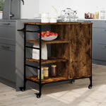 Keukentrolley 87,5X38,5X84,5 Cm Bewerkt Hout Kleur