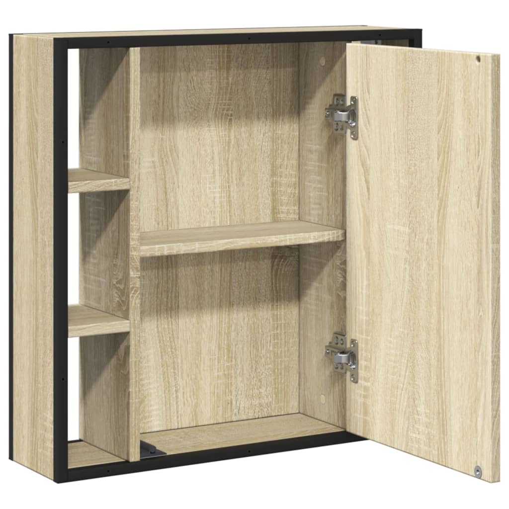 Badkamerspiegelkast 60X16X60 Cm Bewerkt Hout Kleur