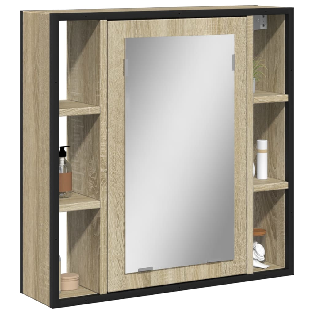 Badkamerspiegelkast 60X16X60 Cm Bewerkt Hout Kleur