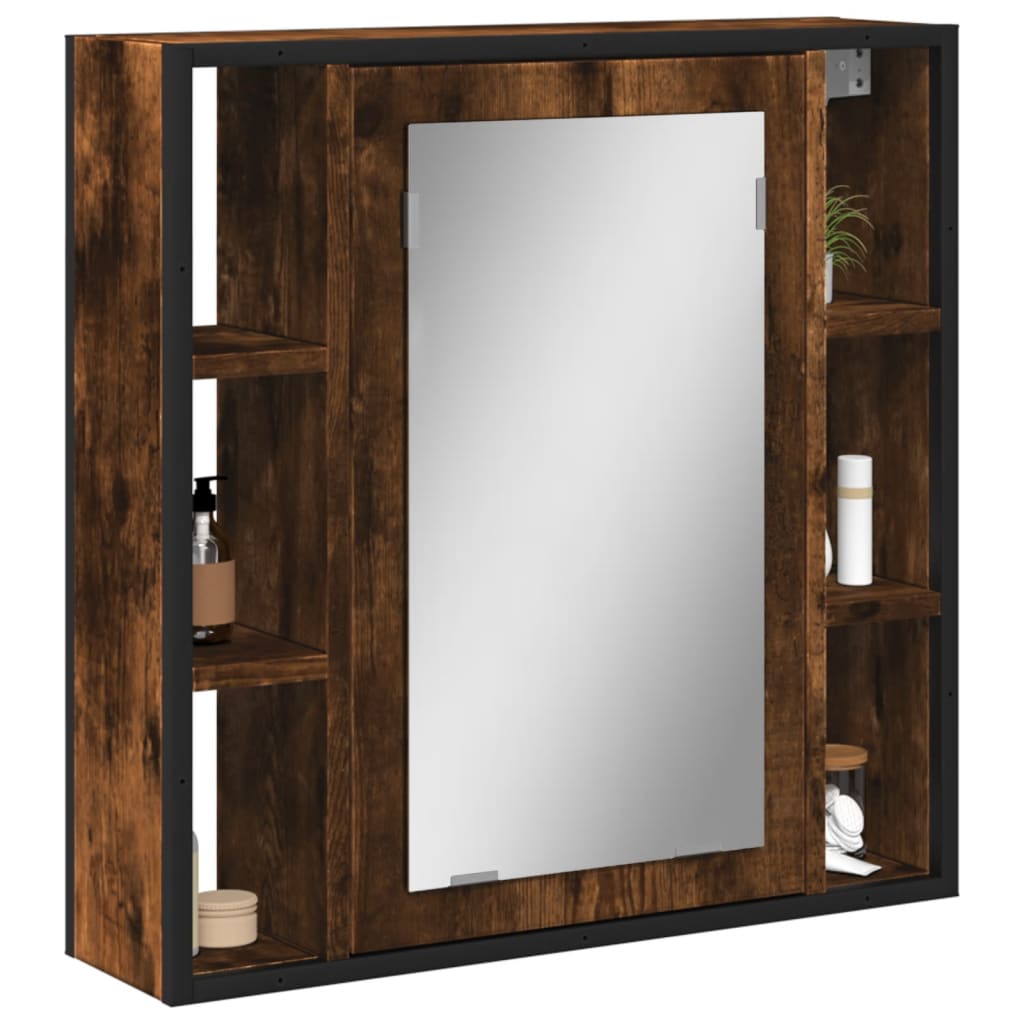 Badkamerspiegelkast 60X16X60 Cm Bewerkt Hout Kleur