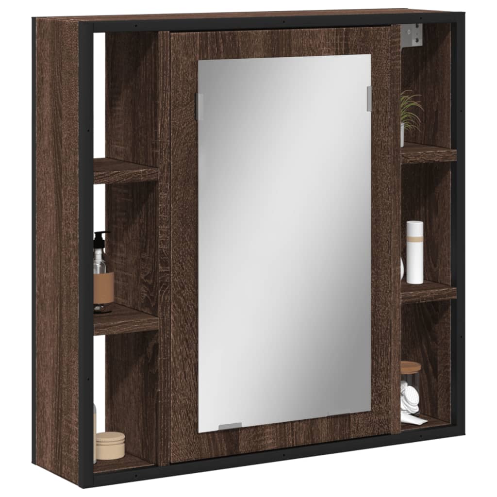 Badkamerspiegelkast 60X16X60 Cm Bewerkt Hout Kleur