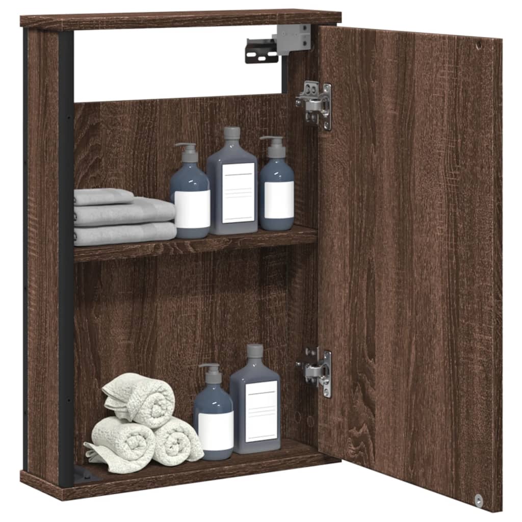 Badkamerspiegelkast 42X12X60 Cm Bewerkt Hout Ig