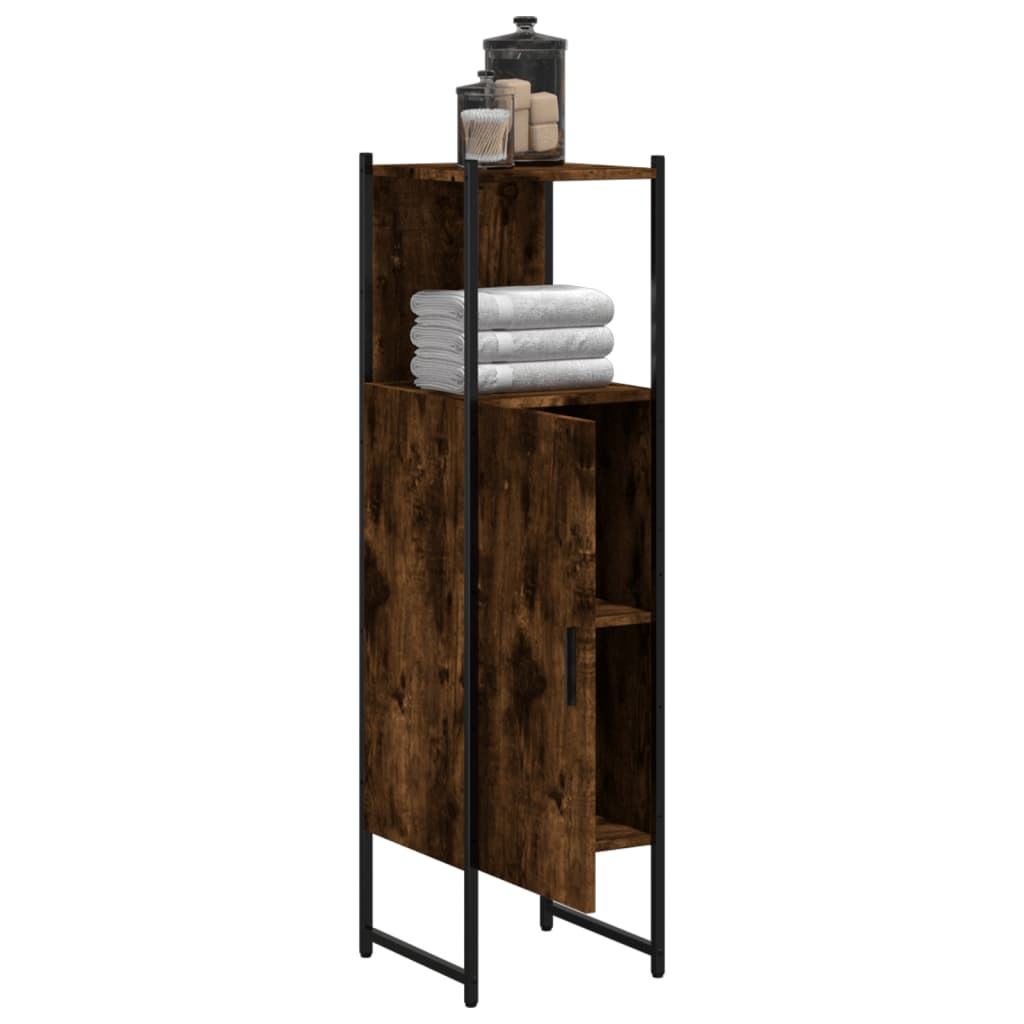 Badkamerkast 33X33X120,5 Cm Bewerkt Hout Kleurig