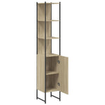 Badkamerkast 33X33X185,5 Cm Bewerkt Hout Sonoma Eikenkleurig