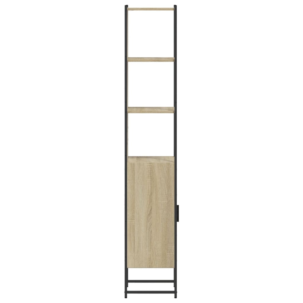 Badkamerkast 33X33X185,5 Cm Bewerkt Hout Sonoma Eikenkleurig