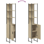 Badkamerkast 33X33X185,5 Cm Bewerkt Hout Sonoma Eikenkleurig