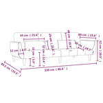 Slaapbank 2-Zits Met 2 Kussens Stof