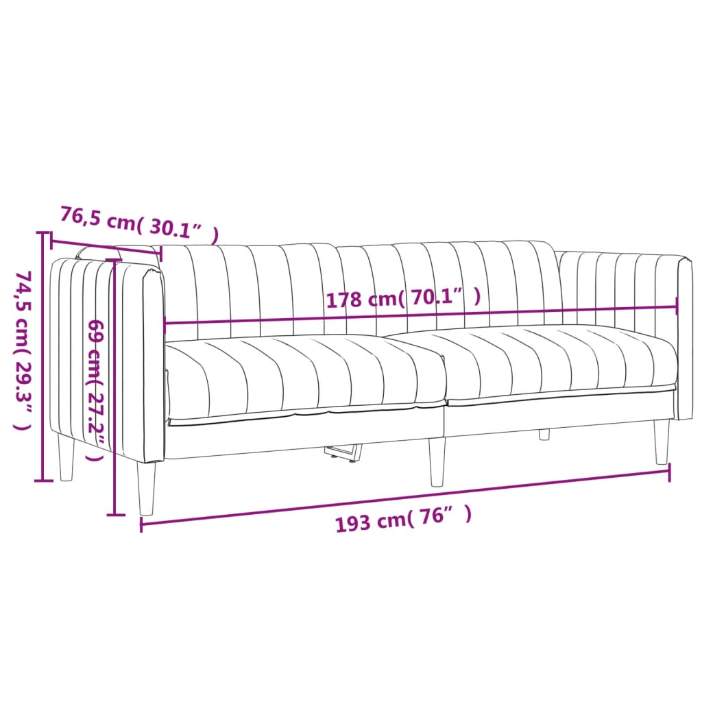 3-Zitsbank Stof