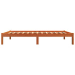 Bedframe Zonder Matras Massief Grenenhout Wasbruin