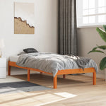 Bedframe Zonder Matras Massief Grenenhout Wasbruin